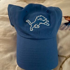 Detroit lions womens Blue Cap with Lion Logo worn once